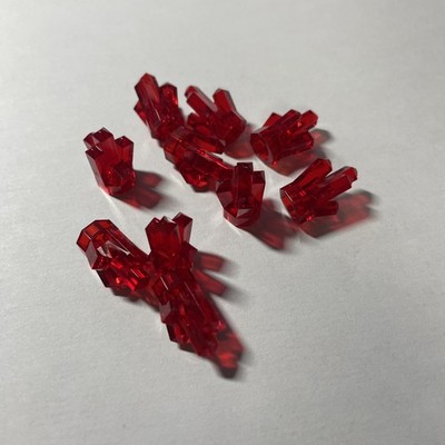 10x LEGO 52  Rock 1 x 1 Crystal 5 Point Trans Red Rot New