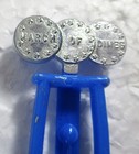 3 MARCH OF DIMES1950'S PREMIUMS FOR POCKET OR COLLAR BLUE CRUTCHES W/COINS — photo 2