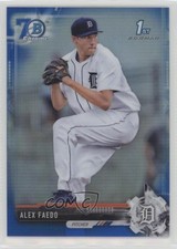 2017 Bowman Draft Chrome Blue Refractor 70th Anniversary 142/200 Alex Faedo 8k4