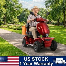 1000W 4-Wheel Heavy Duty Seniors Mobility Scooter 500lb 33 Miles 48V 20Ah 15 mph