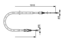 BOSCH Bremsseil Seilzug Feststellbremse 1 987 482 323 für PEUGEOT 207 CITROËN SW