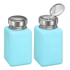 Liquid Dispensers Push Down, Pump Bottle 180ml 6oz  2 PCS  Blue