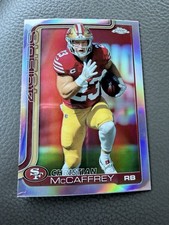 2025 Topps Chrome Football Christian McCaffery Refractor 
