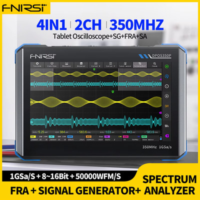 DPOS350P Tablet Oscilloscope 350MHz Dual Channel with Spectrum Analyzer, Frequen