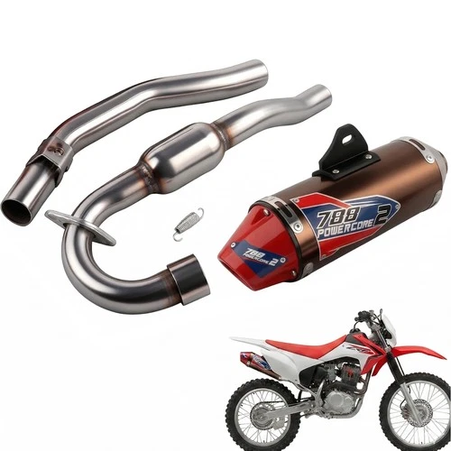 Full Slip On Exhaust Muffler Exhaust System For CRF150F CRF230F 03-17 HAWK250