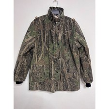 Vintage Cabelas Reversible Trebark Snow Camo Jacket Mens Large Made in USA