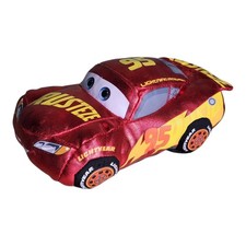 Disney Store Lightning McQueen Plush Car Metallic Rust-eze 95 Cars Shiny Red 9"