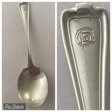 Vintage Los Angeles Steamship Co Hotel Silver Logo Soup Spoon