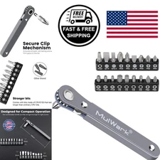 Ultra Low Profile Mini Ratchet Wrench Set Close Quarters Screwdriver Tool