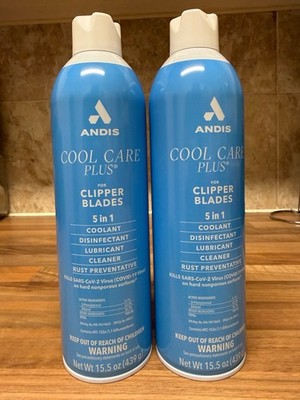 2 x Andis Cool Care Plus Haarschneidemaschine, Trimmer, Reiniger Spray - 5 in 1 Formel