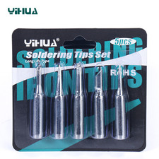 YIHUA - 5 PCS 900M-T Lead-free Soldering Iron Tips Set - I / B / K / 2.4D / 3C 