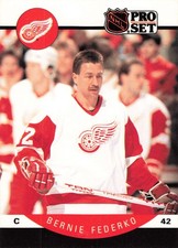 Bernie Federko 1990-91 Pro Set #70 Detroit Red Wings Hockey