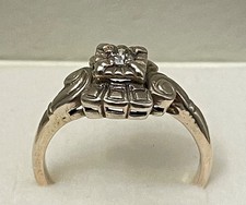 Kims Jewelers Sterling Silver 14K Rose/Champagne Gold Plated Diamond Ring