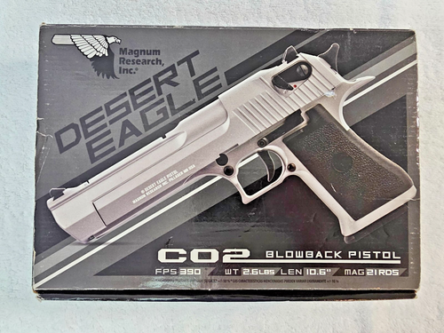 Cybergun Desert Eagle CO2 Blow-Back Airsoft Pistol 21-rd Silver | 390 FPS - Picture 1 of 8