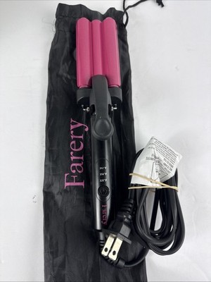 Farery Mini Pro Curling Iron Hair Waver  Ceramic 3 Barrel Travel Dual Voltage