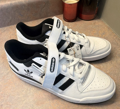 adidas Forum Low White/Black Men's Leather Low Top Sneakers FY7757