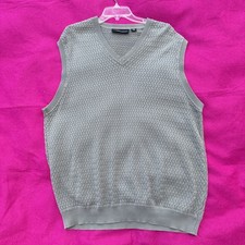 Greg Norman Knit Green Sweater Golf Vest Large
