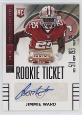 2014 Panini Contenders Jimmie Ward (Sec Row Seat) #142 Auto 13m8