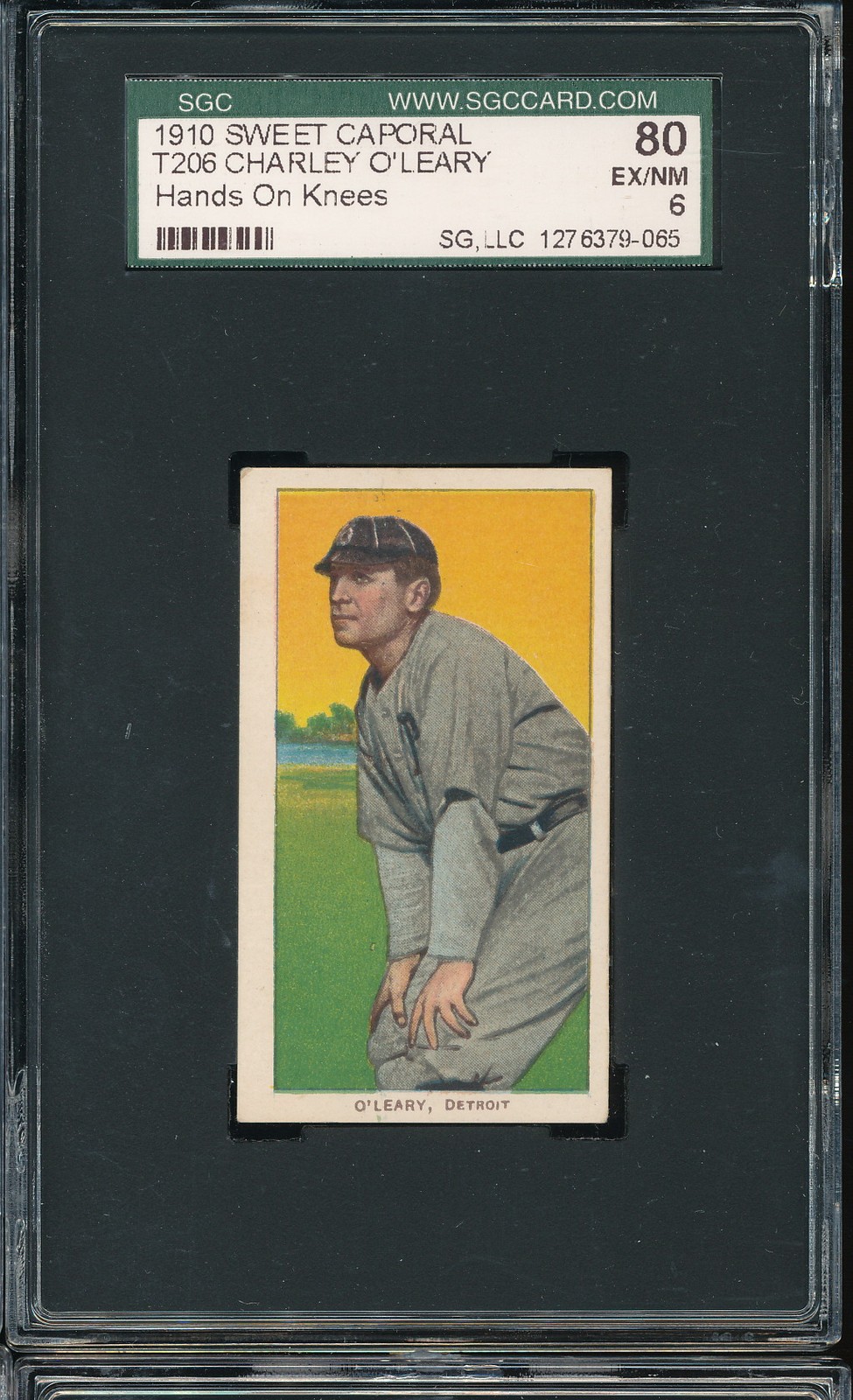 T206 Sweet Caporal 350/30 Charley O'Leary (Hands/Knees) SGC 6 - Detroit
