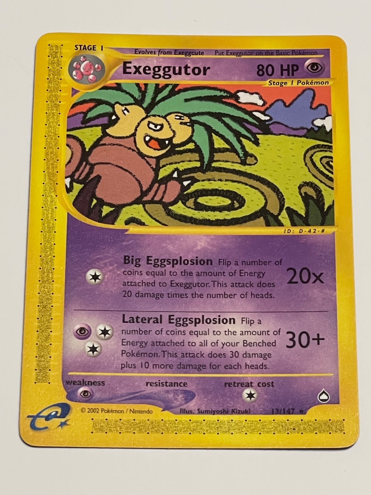 Exeggutor - Aquapolis 13/147 2002 - E Reader - Pokémon TCG - WOTC - NM