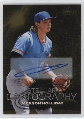 2024 Skybox Metal Universe Champions 7/10 Jackson Holliday Rookie Auto RC 0io0