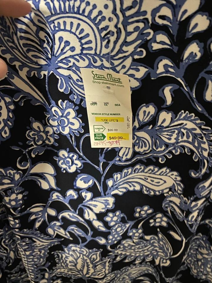 Tommy Hilfiger Blue Floral Paisley Dress 16 XL NWT - Image 4 of 4