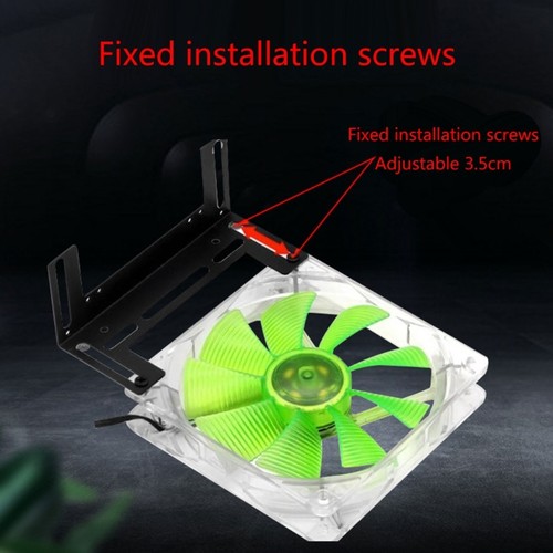 Cooling Fan Bracket Simple Mounting Support 8cm/9cm/12cm Fan Easy Installation - Afbeelding 7 van 10