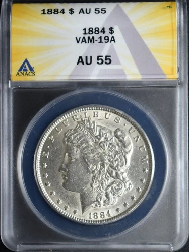 1884 Morgan Dollar ANACS AU55