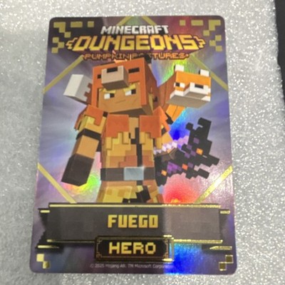Minecraft Dungeons Arcade Fuego Hero Series 5 Holo HERO 143/144 (SEE DESCRIPTION
