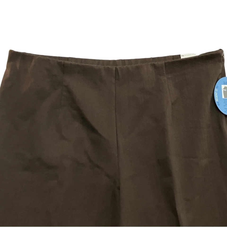 Pantalones para mujer Westbound marrón Regents calce cierre cremallera lateral 28" entrepierna talla 18S nuevos con etiquetas Foto 4 de 4