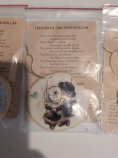 Hand Made Sand Dollars Vintage Ornaments