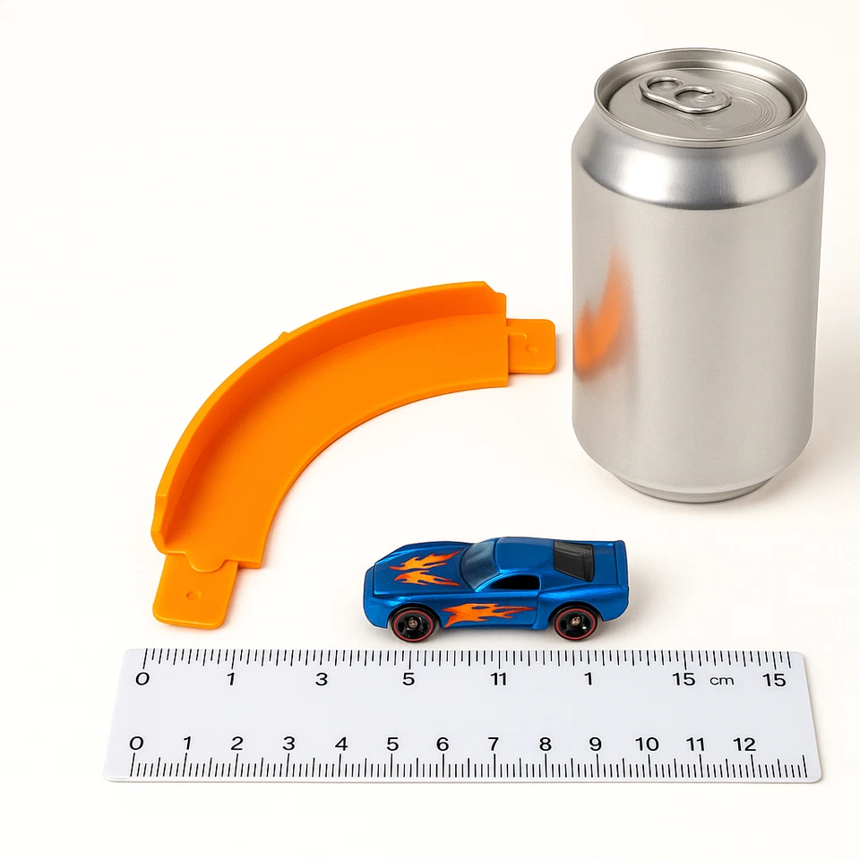 3D Printed 90° High Bank Track Turns – Orange, Hot Wheels Compatible (Pack of 4) - Image 2 of 4