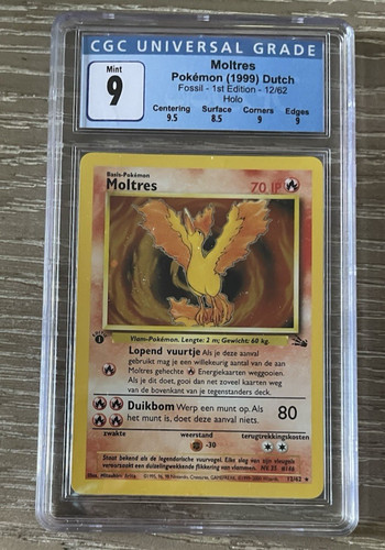 Moltres (1st Edition) graded CGC 9 for sale on eBay