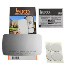 Fits 76-91 XJS Passenger Convex Mirror Glass Lens w/Adhesive No Rear Mount