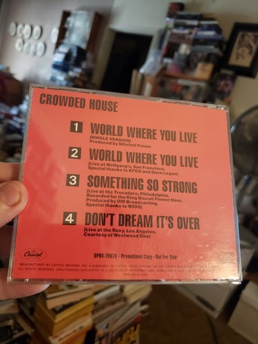 New Crowded House World Where You Live Promo CD 3 Live Songs Rare! - Picture 2 of 4