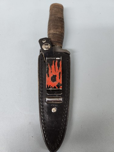 Vintage Valor Miami USA 440 STAINLESS JAPAN 384 BOOT KNIFE DOLCH w/SHEALT - Bild 12 von 13