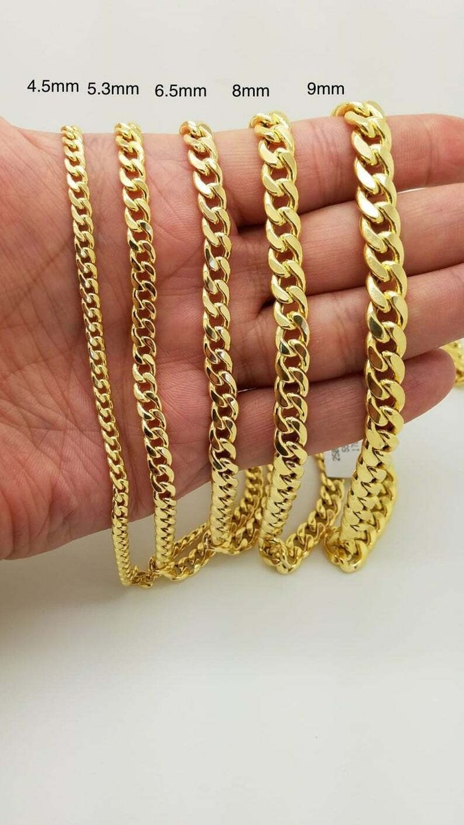 10k Yellow Gold Hollow Miami Cuban Lightweight Chain 10k Yellow Gold Hollow Miami Cuban Lightweight Chain