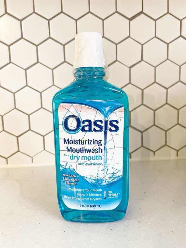 Oasis Moisturizing Mouthwash for Dry Mouth Mild Mint, 16 fl oz, Sealed
