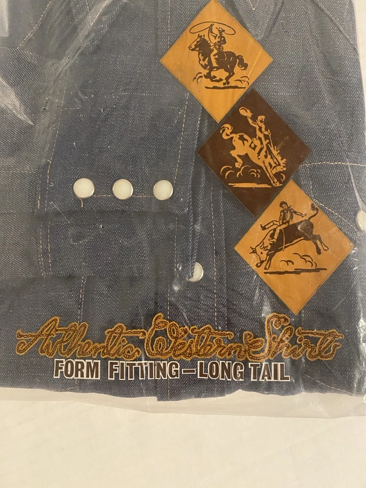 VTG Washington Dee-Cee Western Wear Form Fitting Long Tail Pearl Snap 18-36 NOS - Image 3 of 4