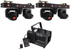 2 Chauvet DJ GIGBAR BRIDGE ILS Kits w/Moving Heads Wash Lights Bags Haze Machine