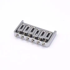 KD By AxLabs 6-String Hardtail Bridge - 3-Screw Mount - Chrome
