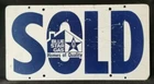 Vintage Metal Sign "BLUE STAR Natural Gas"  DOUBLE SIDED  15" X 8"