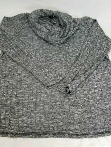 Gauge Cowl Neck Charcoal Sweater | eBay