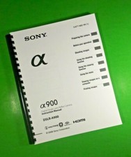 Owners Manual for Sony DSLR A900 Camera 174 Pages W/Clear Covers 