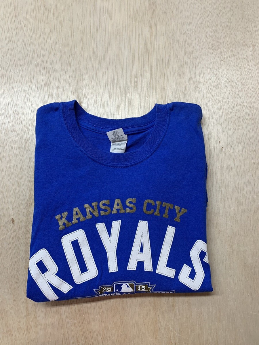 Kansas City Royals 2015 AL Central Division Champions T-Shirt Large 100%  Cotton