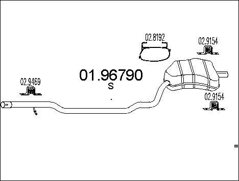 Silencieux arrière Mini Cooper pour remplacement contrôle technique