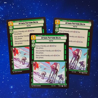 3x Attack Pattern Delta 106 SOR Star Wars Unlimited PLAYSET Tactic SWU Double