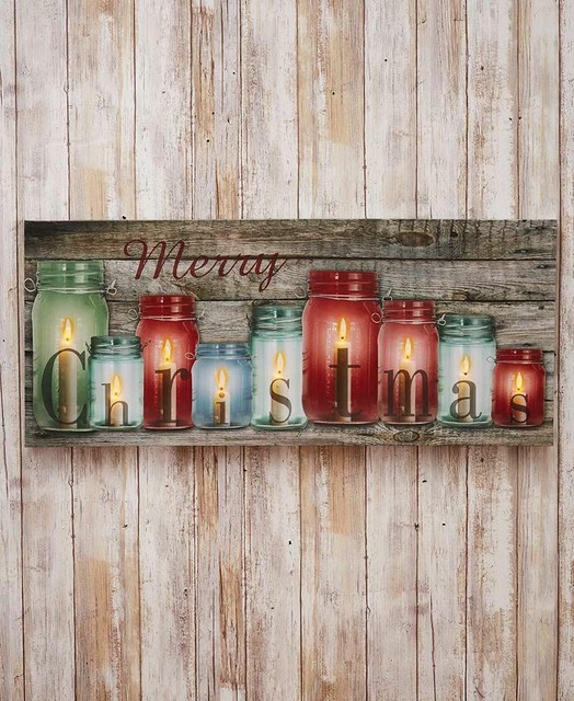 Lighted Merry Christmas Canvas With Timer For Sale Online Ebay