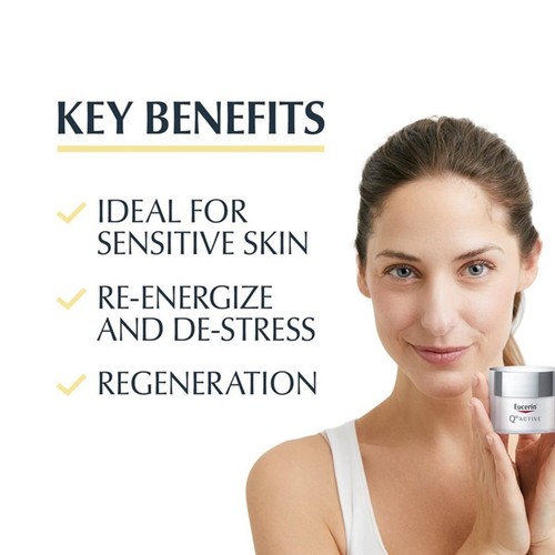 Eucerin Q10 Crema Giorno Antirughe Attiva Pelle Secca 50ml - Foto 3 di 6