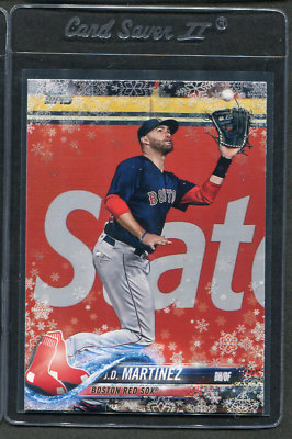 2018 Topps Holiday Metallic Snowflake J.D. Martinez #HMW160 Red Sox